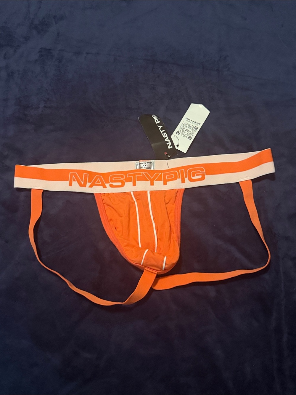 Nasty Pig Orange Jock with White Accents